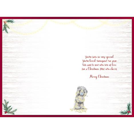 Mum & Dad Tangled Lights Me to You Bear Christmas Card Extra Image 1